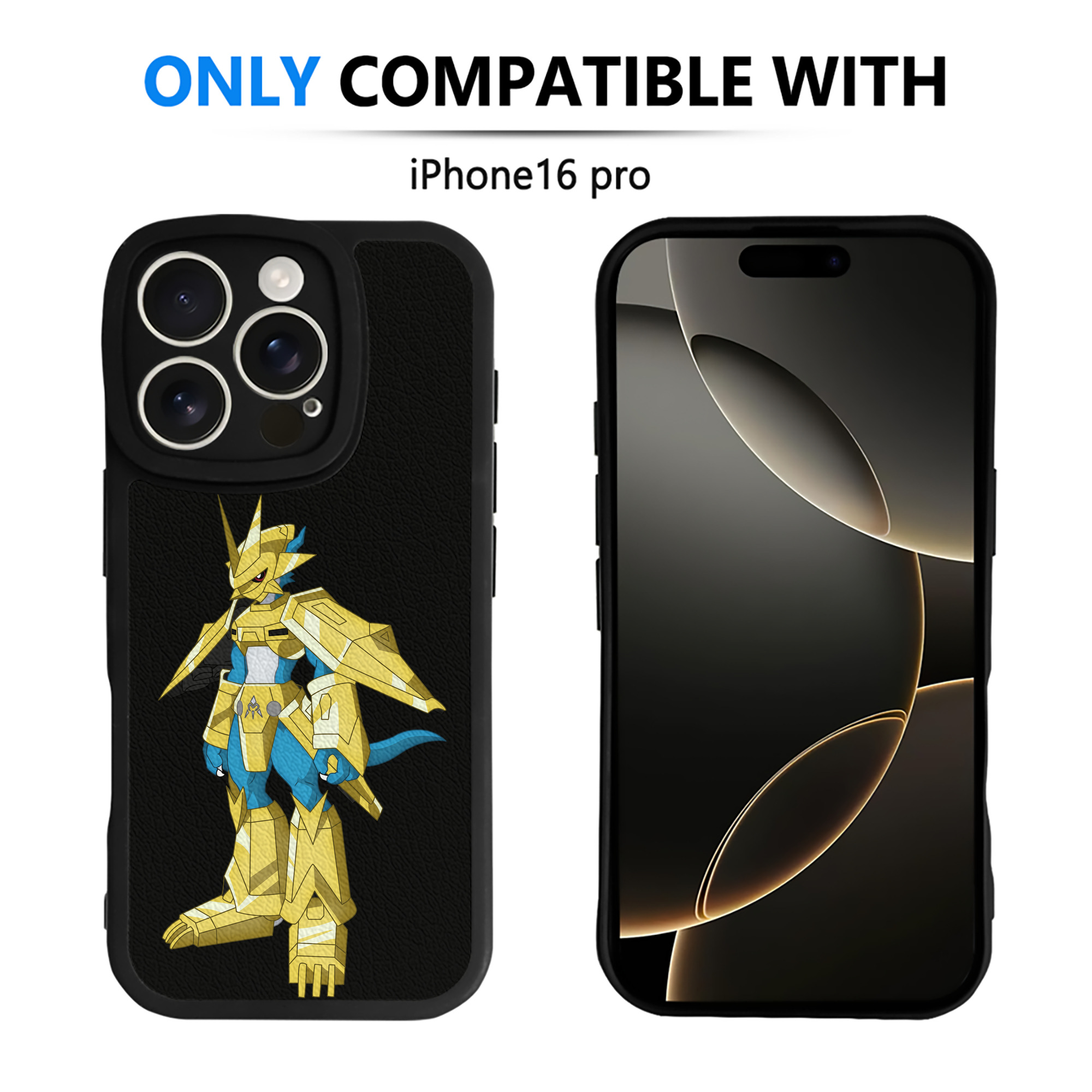 （画像用） Digimon デジタルモンスター/デジモン 【iPhone 16シリーズ対応】シリコンスマホケース（レザー調） 材質：シリコン